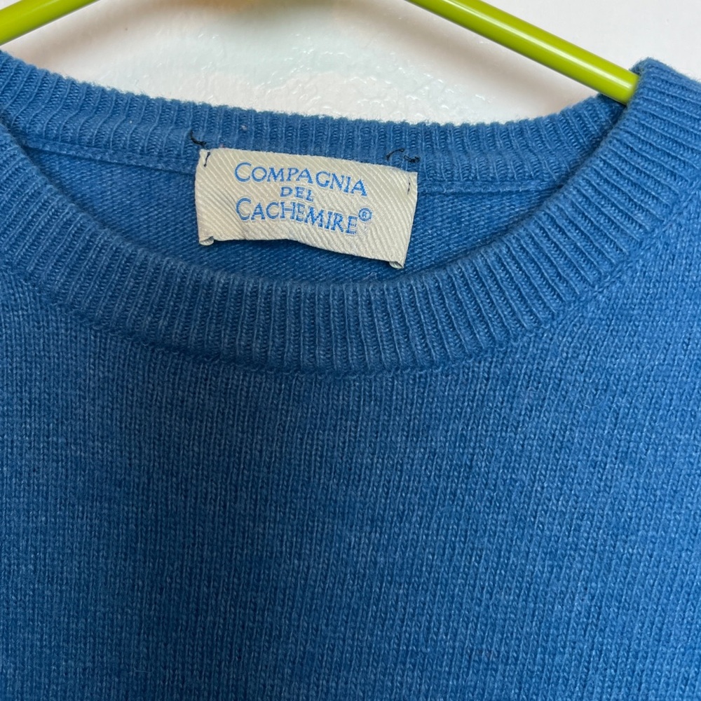 COMPAGNIA DEL CACHEMIRE blue wool cashmere sweater size S